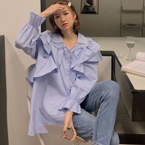 2021 new version of japanese spring autumn fashion simple thin selling lace v-neck long sleeve 0nxj, White
2021 new version of japanese spring autumn fashion simple thin selling lace v-neck long sleeve 0nxj, White