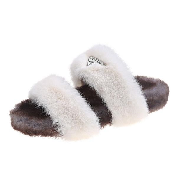 slippers indoor women fur fluffy soft furry slides thick flats heel non slip house shoes ladies luxury design footwear, Black
slippers indoor women fur fluffy soft furry slides thick flats heel non slip house shoes ladies luxury design footwear, Black