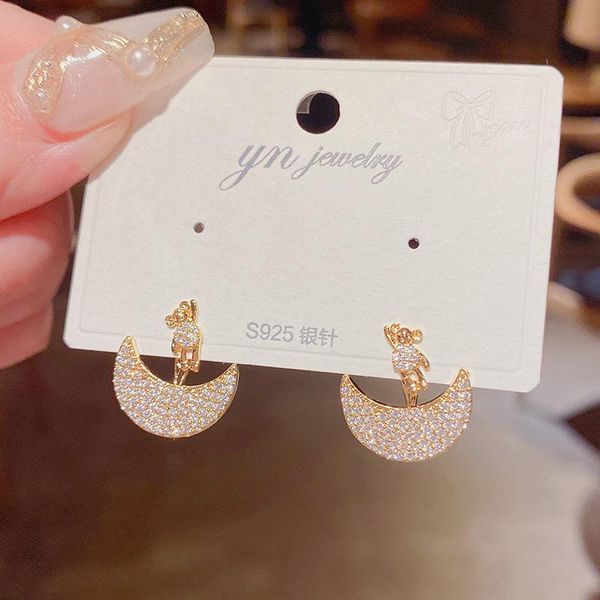 stud light luxury 14k real gold zircon bear moon s925 silver needle exquisite earrings for women cubic zc, Golden;silver
stud light luxury 14k real gold zircon bear moon s925 silver needle exquisite earrings for women cubic zc, Golden;silver