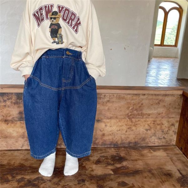 trousers boys pants teenage girls jeans 2021 autumn casual fashion loose blue kids leg wide school children for 2-10 years
trousers boys pants teenage girls jeans 2021 autumn casual fashion loose blue kids leg wide school children for 2-10 years