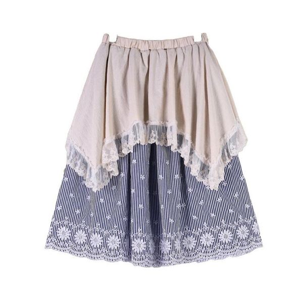 skirts japanese mori girl sweet lolita cotton lace crochet skirt striped summer women elastic waist casual saia female boho, Black
skirts japanese mori girl sweet lolita cotton lace crochet skirt striped summer women elastic waist casual saia female boho, Black