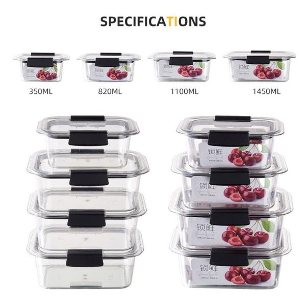 storage bottles & jars transparent food containers 350-1450ml refrigerator sealed box household kitchen leakproof preservation
storage bottles & jars transparent food containers 350-1450ml refrigerator sealed box household kitchen leakproof preservation