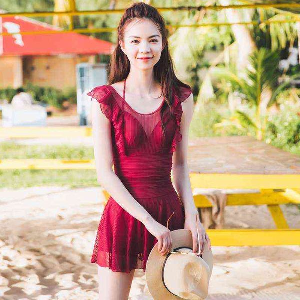 luxury designer women's swimwear bikini red skirt swimsuit women's korean spring is thin, covering the belly, small cht steel ring, White;black
luxury designer women's swimwear bikini red skirt swimsuit women's korean spring is thin, covering the belly, small cht steel ring, White;black
