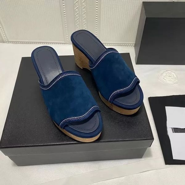 fashion leisure slippers sandals women mules suede shoes platform slides wooden heels thick bottom chunky woman chic fashion velvet, Black
fashion leisure slippers sandals women mules suede shoes platform slides wooden heels thick bottom chunky woman chic fashion velvet, Black