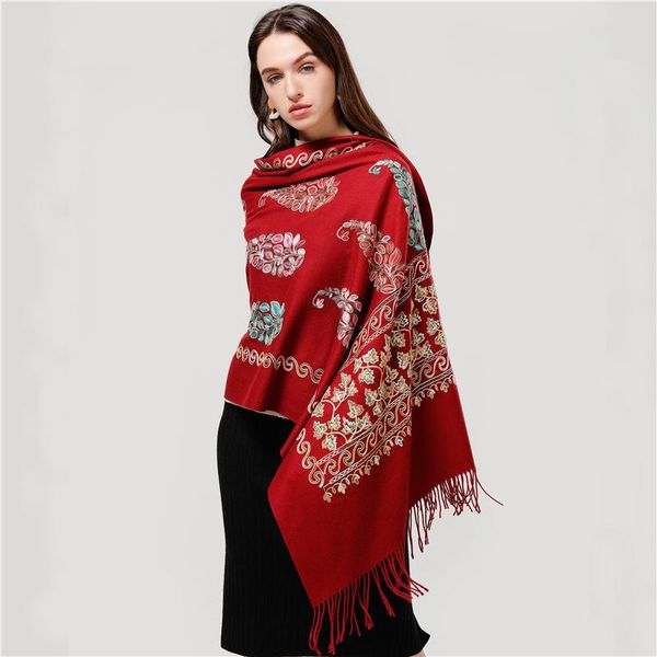 scarves fashion cashmere winter scarf for women leaf embroidery pashmina hijab tassel lady shawls wraps thick warm stole, Blue;gray
scarves fashion cashmere winter scarf for women leaf embroidery pashmina hijab tassel lady shawls wraps thick warm stole, Blue;gray