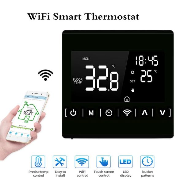 smart home control wifi thermostat electric floor heating water/gas boiler all touch screen temperature remote controller room thermosta
smart home control wifi thermostat electric floor heating water/gas boiler all touch screen temperature remote controller room thermosta