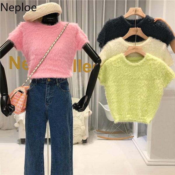 women's sweaters neploe mohair knitted women pullovers winter solid o neck short sleeve fashion soft warm female sweater 80565, White;black
women's sweaters neploe mohair knitted women pullovers winter solid o neck short sleeve fashion soft warm female sweater 80565, White;black
