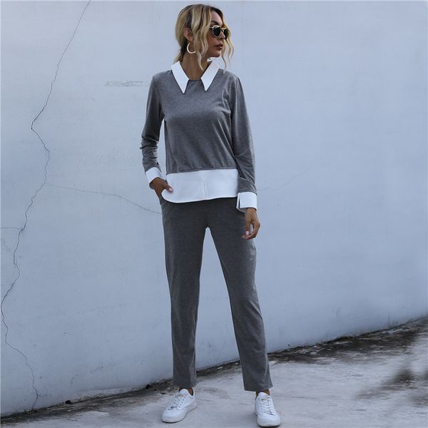 2021 temperament patchwork set autumn winter ladies business suit trousers for women new casual 2 pieces sets r7uw, Gray
2021 temperament patchwork set autumn winter ladies business suit trousers for women new casual 2 pieces sets r7uw, Gray