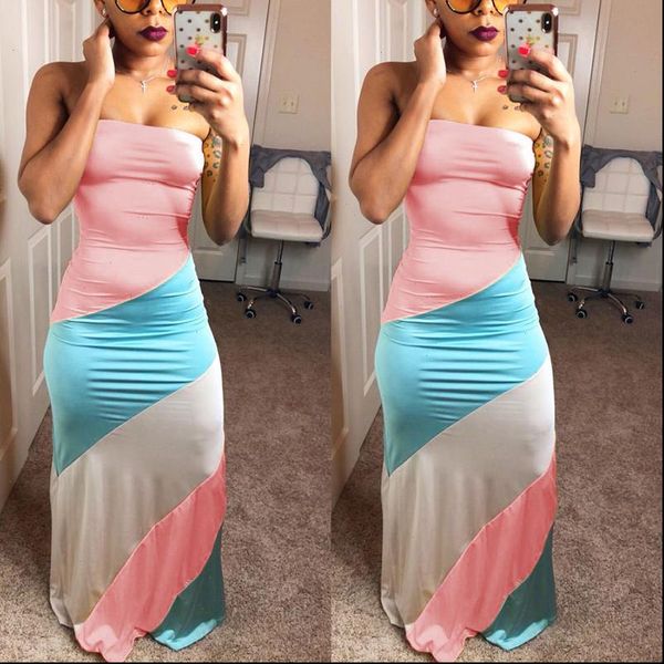 women summer maxi dress 2021 fashion boho strap dress hit the color beach sundress long dresses plus size ws8924e, Black;gray
women summer maxi dress 2021 fashion boho strap dress hit the color beach sundress long dresses plus size ws8924e, Black;gray