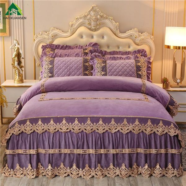 bedding sets cozy lilac magic velvet flannel lace thickening bed skirt pillowcase duvet cover princess style warm winter
bedding sets cozy lilac magic velvet flannel lace thickening bed skirt pillowcase duvet cover princess style warm winter