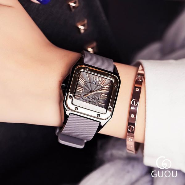 wristwatches square women watches roman numbers wristwatch rose gold case rubber silicon dress watch ladies quartz for lady, Slivery;brown
wristwatches square women watches roman numbers wristwatch rose gold case rubber silicon dress watch ladies quartz for lady, Slivery;brown