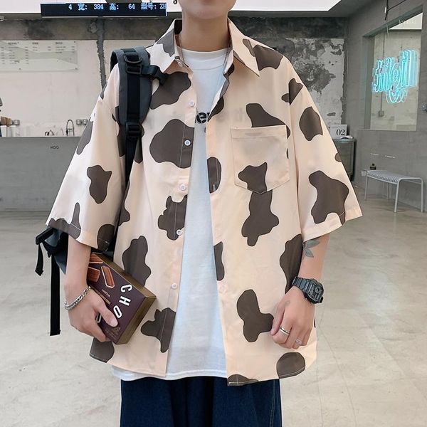 men's casual shirts us size 2021 harajuku loose small fresh shirt street wear thick half sleeve retro korean fashion, White;black
men's casual shirts us size 2021 harajuku loose small fresh shirt street wear thick half sleeve retro korean fashion, White;black