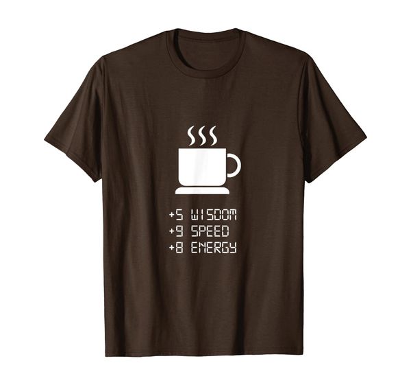 coffee power up funny t-shirt t-shirt, White;black