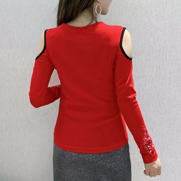 2021 new spring fall korean clothes t-shirt girl fashion diamonds off shoulder patchwork embroidery cotton women tees t0d201a zuaw, White
2021 new spring fall korean clothes t-shirt girl fashion diamonds off shoulder patchwork embroidery cotton women tees t0d201a zuaw, White