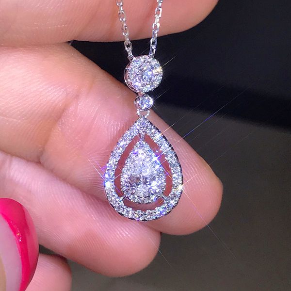 necklaces pendants luxury female water drop pendant cute silver color zircon long fashion bride wedding for women
necklaces pendants luxury female water drop pendant cute silver color zircon long fashion bride wedding for women