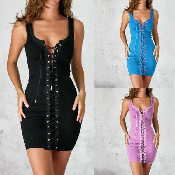 casual dresses fashion women sleeveless dress ladies backless solid colors bandage slim bodycon party club mini vestidos#g3, Black;gray
casual dresses fashion women sleeveless dress ladies backless solid colors bandage slim bodycon party club mini vestidos#g3, Black;gray