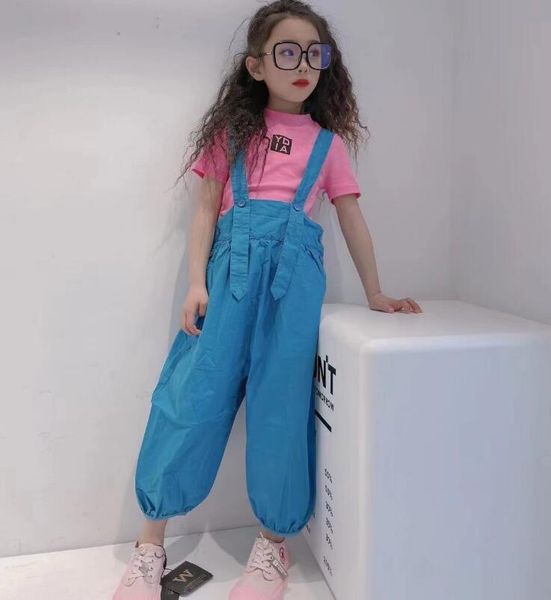 jumpsuits 2021 wholesale girls overalls spring fashion long pants 3-8t a670, Blue