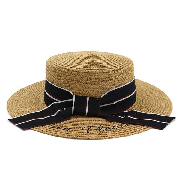 wide brim hats women big ribbon band elegant embriodery summer outdoor sun protection beach fashionable khaki white black, Blue;gray 
wide brim hats women big ribbon band elegant embriodery summer outdoor sun protection beach fashionable khaki white black, Blue;gray