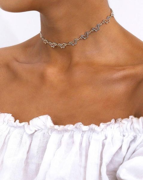 chains fashion style alloy necklace clavicle hollow small butterfly water wave chain ladies necklaces for accessories, Silver
chains fashion style alloy necklace clavicle hollow small butterfly water wave chain ladies necklaces for accessories, Silver