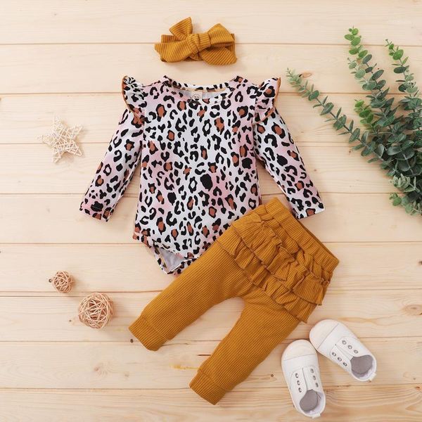 infant toddler girls clothes sets 3 pcs outfits long sleeve leopard romper + ruffle pant bow headband 2021 clothing, White
infant toddler girls clothes sets 3 pcs outfits long sleeve leopard romper + ruffle pant bow headband 2021 clothing, White