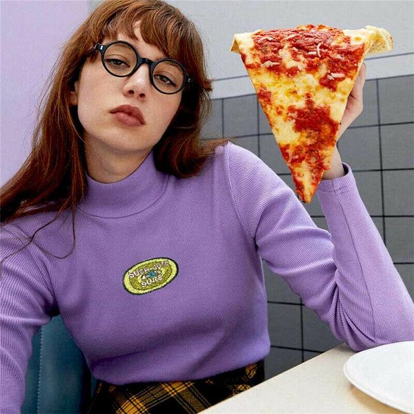women's blouses & shirts women long sleeve shirt solid casual turtle neck pullover autumn crop slim streetwear, White
women's blouses & shirts women long sleeve shirt solid casual turtle neck pullover autumn crop slim streetwear, White