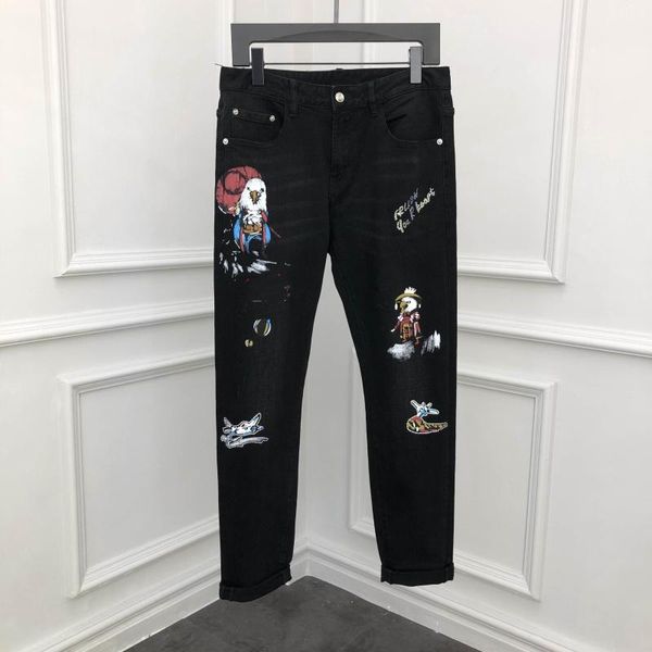 men's jeans wz0864 fashion 2021 runway luxury european design party style clothing, Blue
men's jeans wz0864 fashion 2021 runway luxury european design party style clothing, Blue