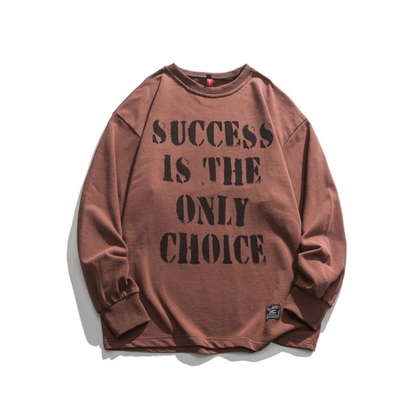 by no means vulgar. 2021 autumn new american hip hop round neck sweater men's long sleeve loose pullover casual top, Black
