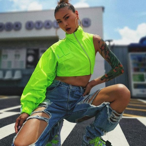 women's jackets candy green one shoulder crop coats spring 2021 women fashion motor bomber jacket y2k e girl summer xc340, Black;brown
women's jackets candy green one shoulder crop coats spring 2021 women fashion motor bomber jacket y2k e girl summer xc340, Black;brown
