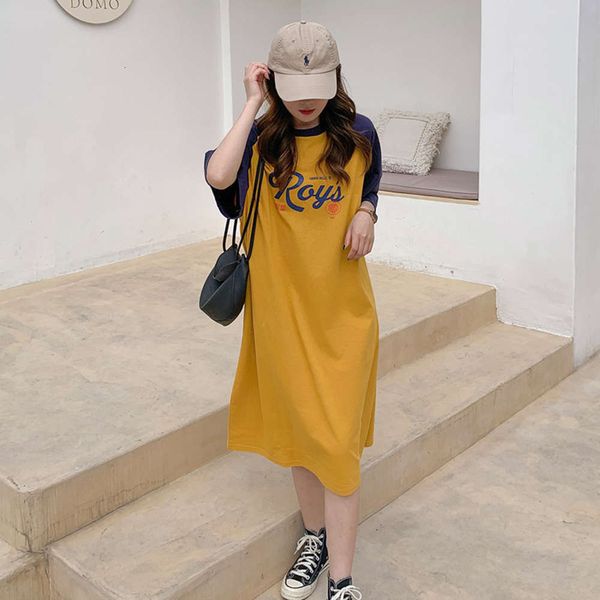 spring and summer color contrast raglan sleeve letter print straight skirt loose thin over the knee t-shirt dress for women, Black;gray
spring and summer color contrast raglan sleeve letter print straight skirt loose thin over the knee t-shirt dress for women, Black;gray