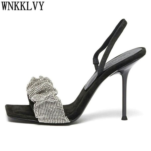 sandals square toe rhinestone thin high heel women pleated crystal back strap sandalias summer party wedding shoes 2021, Black
sandals square toe rhinestone thin high heel women pleated crystal back strap sandalias summer party wedding shoes 2021, Black