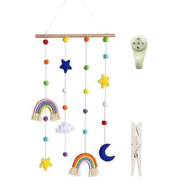 tapestries rainbow baby room decor kids bedroom macrame po display,colorful ball wall hanging organizer with 25 wood clips
tapestries rainbow baby room decor kids bedroom macrame po display,colorful ball wall hanging organizer with 25 wood clips
