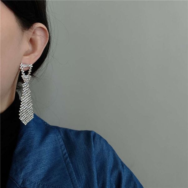 hbp flash diamond tie 2021 new fashion korean temperament net red women's long exaggerated atmosphere earrings, Silver
hbp flash diamond tie 2021 new fashion korean temperament net red women's long exaggerated atmosphere earrings, Silver