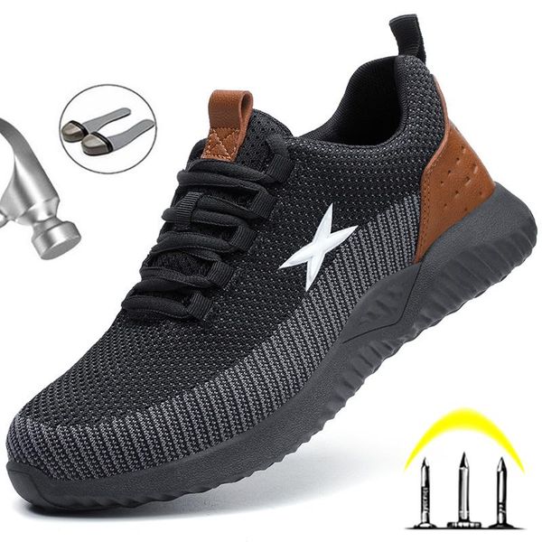 boots safety work for men steel toe shoes anti-puncture indestructible breathable male, Black
boots safety work for men steel toe shoes anti-puncture indestructible breathable male, Black