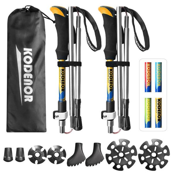 trekking poles kodenor 2pc collapsible pole set 5 sections walking lightweight hiking stick for camping climbing
trekking poles kodenor 2pc collapsible pole set 5 sections walking lightweight hiking stick for camping climbing
