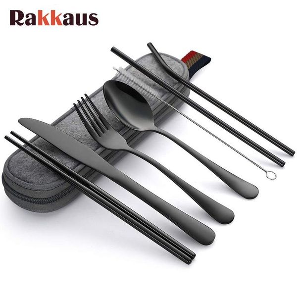 dinnerware set travel camping cutlery set reusable silverware with metal straw spoon fork chopsticks and portable case tableware
dinnerware set travel camping cutlery set reusable silverware with metal straw spoon fork chopsticks and portable case tableware