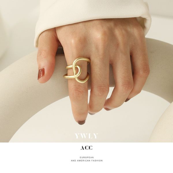 yajin geometric knot opening ring women's line winding exaggerated wide ring face simple cold wind ring ywly, Silver
yajin geometric knot opening ring women's line winding exaggerated wide ring face simple cold wind ring ywly, Silver