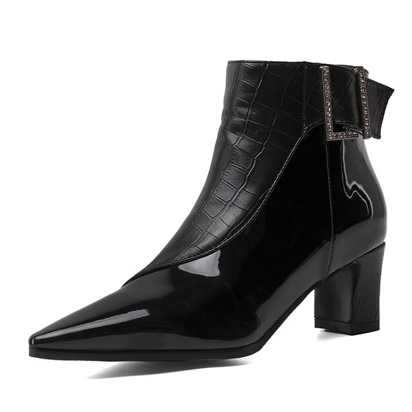 plutonium stone pattern sews patent-leather ankle boots square pointed high-fall heel buckle new female zipper shoes 9ed2, Black
plutonium stone pattern sews patent-leather ankle boots square pointed high-fall heel buckle new female zipper shoes 9ed2, Black