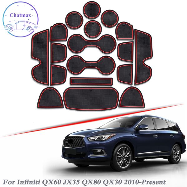 18pcs car styling for infiniti qx60 jx35 qx80 qx30 2010-2020 latex gate slot pad interior door groove mat an-slip dust with car brand logo
18pcs car styling for infiniti qx60 jx35 qx80 qx30 2010-2020 latex gate slot pad interior door groove mat an-slip dust with car brand logo