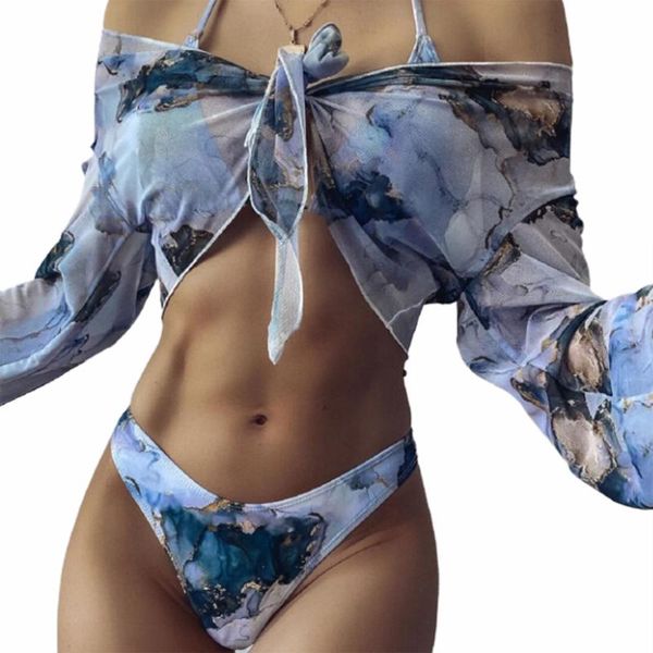 women's swimwear 3 pieces bathing suit set, female floral print long sleeve smock+ strappy bikini + panties for summer, s//l, White;black
women's swimwear 3 pieces bathing suit set, female floral print long sleeve smock+ strappy bikini + panties for summer, s//l, White;black
