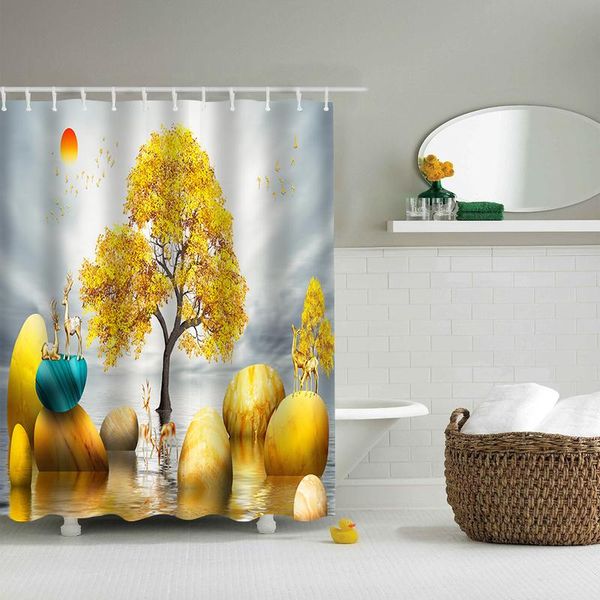 shower curtains fawn pattern printing waterproof bathroom curtain 3d printed fabric with hooks decoration
shower curtains fawn pattern printing waterproof bathroom curtain 3d printed fabric with hooks decoration