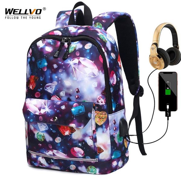 backpack graffiti printing usb charge lapschool bag teenagers casual waterproof rucksack students backpacks xa114c
backpack graffiti printing usb charge lapschool bag teenagers casual waterproof rucksack students backpacks xa114c