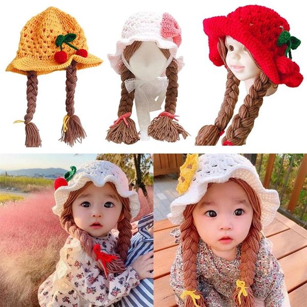 handmade knitted baby girls wig hat newborn wigs brades kids crochet cap with plaits infants pgraphy props headwear, Yellow
handmade knitted baby girls wig hat newborn wigs brades kids crochet cap with plaits infants pgraphy props headwear, Yellow