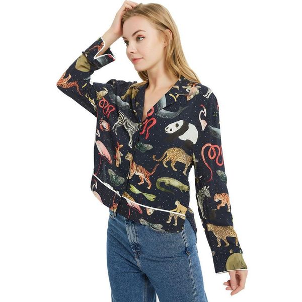 animal printed tshirts women fashion long sleeve shirts and women elegant tailored collar loose female bu08, White
animal printed tshirts women fashion long sleeve shirts and women elegant tailored collar loose female bu08, White