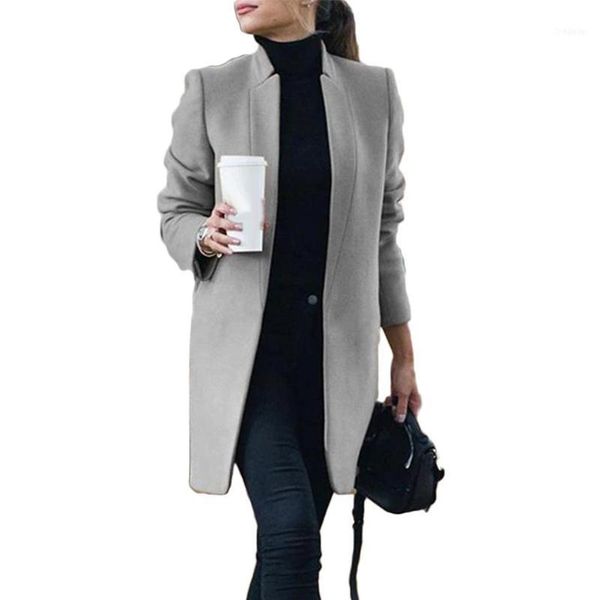 office lady autumn solid color stand collar woolen long coat plus size cardigan suitable for work school shopp daily wear gifts1, Black
office lady autumn solid color stand collar woolen long coat plus size cardigan suitable for work school shopp daily wear gifts1, Black