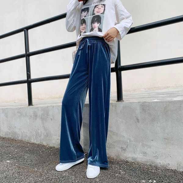 women's pants & capris autumn wide leg for women casual elastic high waist velvet fashion long straight pant trousers female, Black;white
women's pants & capris autumn wide leg for women casual elastic high waist velvet fashion long straight pant trousers female, Black;white