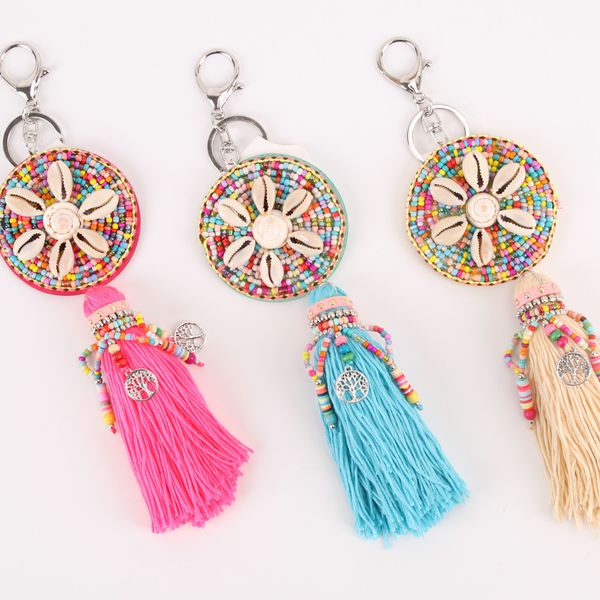 colorful beach shell tassel tree beads keychain bohemian handmade key ring for women handbag accessorie jewelry gifts, Silver
colorful beach shell tassel tree beads keychain bohemian handmade key ring for women handbag accessorie jewelry gifts, Silver