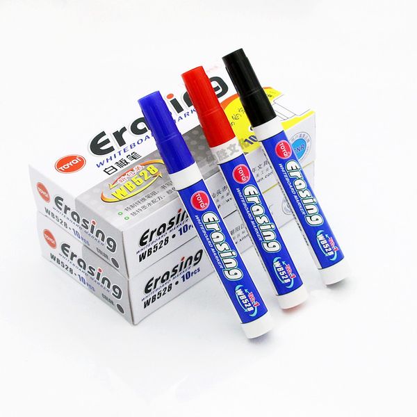 1pcs toyo erasable marker pen 1 pcs whiteboard school dry erase markers blue black red office supplies/wb-528
1pcs toyo erasable marker pen 1 pcs whiteboard school dry erase markers blue black red office supplies/wb-528