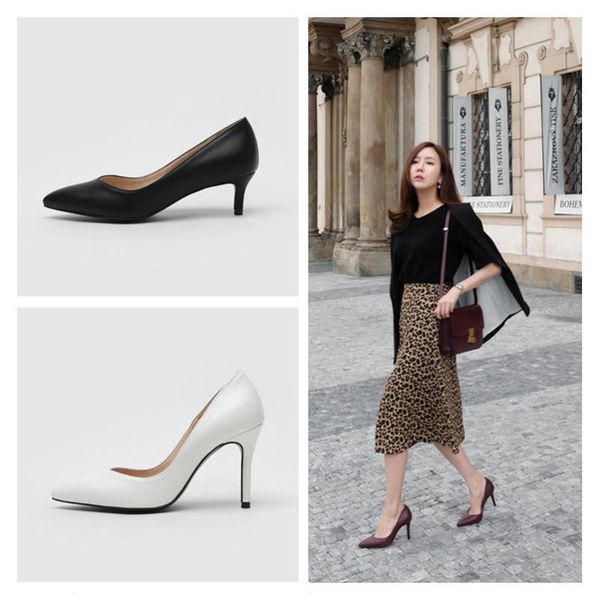 dress shoes spring autumn plus size female heels women brand pumps office ladies working solid pointed toe, Black
dress shoes spring autumn plus size female heels women brand pumps office ladies working solid pointed toe, Black