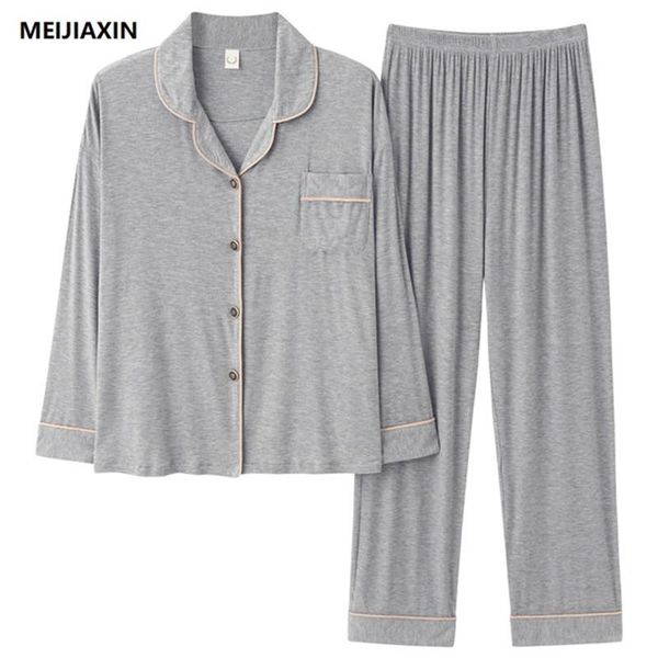 men's sleepwear autumn modal men pajamas long sleeve turn-down collar suit casual soft plus size male homewear, Black;brown
men's sleepwear autumn modal men pajamas long sleeve turn-down collar suit casual soft plus size male homewear, Black;brown