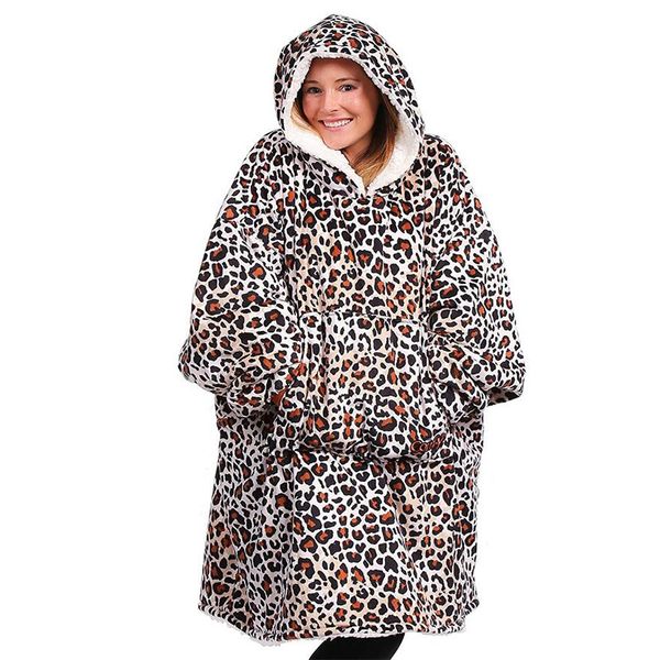 winter warm casual lazy blanket casual hooded tv blanket size sweater white leopard print sweater blanket coat oodie, Black
winter warm casual lazy blanket casual hooded tv blanket size sweater white leopard print sweater blanket coat oodie, Black